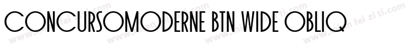 ConcursoModerne BTN Wide Oblique字体转换